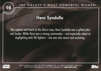 2022 Topps Online Star Wars: The Galaxy’s Most Powerful Women #10 Hera Syndulla Back