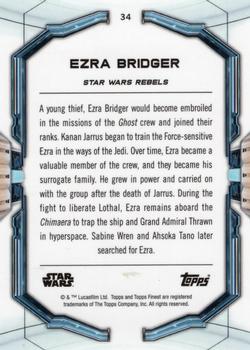 2022 Topps Finest Star Wars #34 Ezra Bridger Back