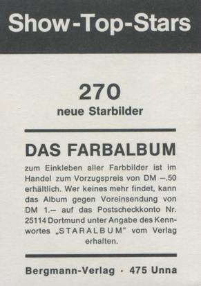 1970 Bergmann-Verlag Show-Top-Stars #197 Glen Campbell Back