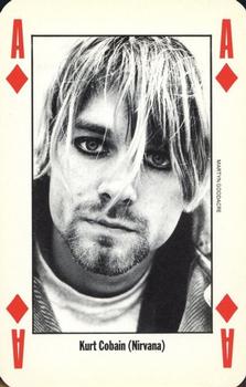 1992 NME Leader of the Pack Playing Cards #A♦️ Kurt Cobain (Nirvana) Front