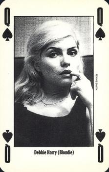 1992 NME Leader of the Pack Playing Cards #Q♠️ Debbie Harry (Blondie) Front