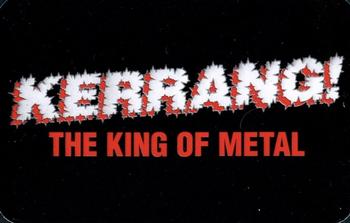 1993 Kerrang! The King of Metal Playing Cards #3♣️ Jeff Hanneman (Slayer) Back