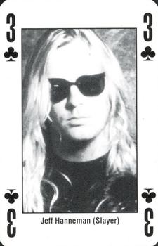 1993 Kerrang! The King of Metal Playing Cards #3♣️ Jeff Hanneman (Slayer) Front