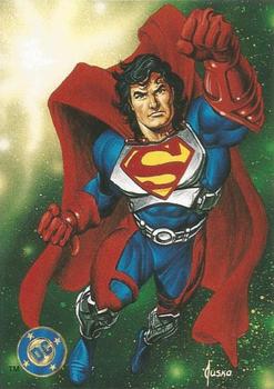 1996 SkyBox Kenner Superman Man of Steel #KS-10 Cyber-Link Superman Front