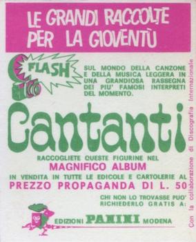 1969 Panini Cantanti #207 Jimi Hendrix Back