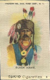 1910 American Tobacco Indian Chiefs Silks (S67) #5 Black Hawk Front