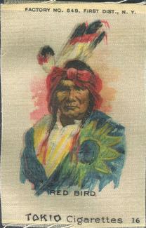 1910 American Tobacco Indian Chiefs Silks (S67) #16 Red Bird Front