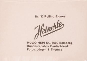 1980 Heinerle Star Parade #33 Rolling Stones Back