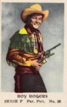 1957 Dutch Gum Serie F (with Studio) #36 Roy Rogers Front