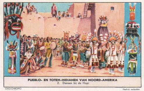 1956 Liebig Pueblo- en Totem-Indianen van Noord-Amerika (North American Indians) (Dutch Text) (F1643, S1642) #2 Dansen bij de Hopi Front