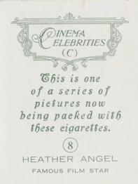 1935 BAT Cinema Celebrities C (Large) #8 Heather Angel Back