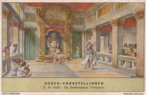 1956 Liebig Goden-Voorstellingen (Holy Places) (Dutch Text) (F1653, S1654) #3 In Indie : De Brahmaanse Trimoerti Front