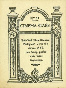 1928 British American Tobacco Cinema Stars Set 4 #51 Mary Philbin Back