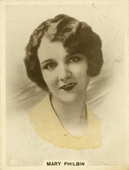 1928 British American Tobacco Cinema Stars Set 4 #51 Mary Philbin Front