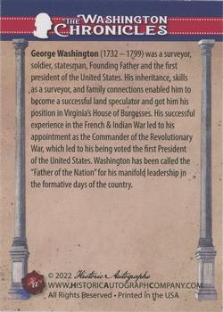 2022 Historic Autographs The Washington Chronicles #3 George Washington Back