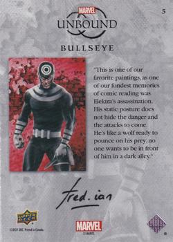 2021 Upper Deck Marvel Unbound #5 Bullseye Back