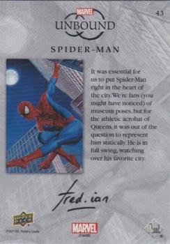 2021 Upper Deck Marvel Unbound #43 Spider-Man Back