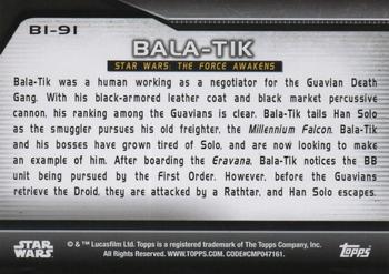 2021 Topps Star Wars Bounty Hunters - Bounty Level 1 Blue #B1-91 Bala-Tik Back