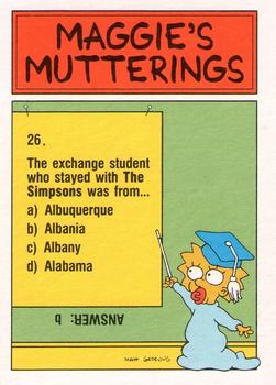1990 Topps The Simpsons UK #47 There's nothing more disheartening to young f Back