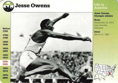 1994-01 Grolier Story of America #10.12 Jesse Owens Front