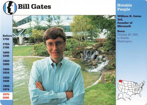 1994-01 Grolier Story of America Cards #40.3 Bill Gates Front