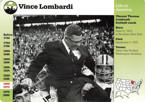 1994-01 Grolier Story of America Cards #50.10 Vince Lombardi Front