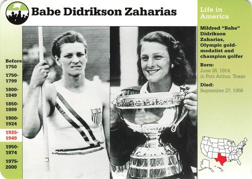 1994-01 Grolier Story of America #55.9a Babe Didrikson Zaharias Front