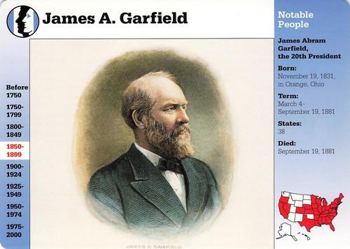 1994-01 Grolier Story of America Cards #59.1 James A. Garfield Front