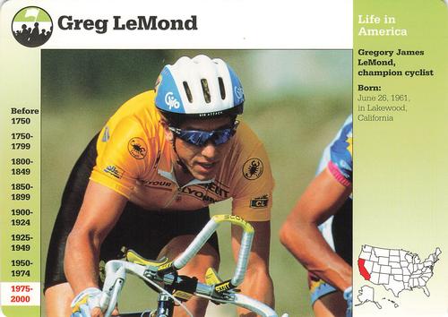 1994-01 Grolier Story of America #76.11 Greg LeMond Front
