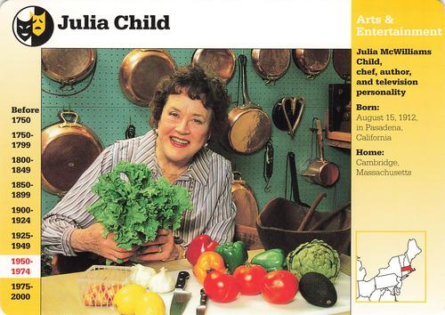 1994-01 Grolier Story of America Cards #76.12 Julia Child Front