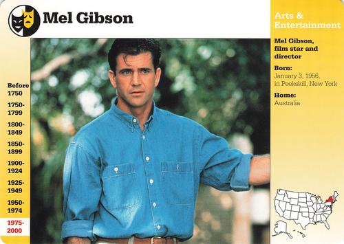 1994-01 Grolier Story of America #78.14 Mel Gibson Front