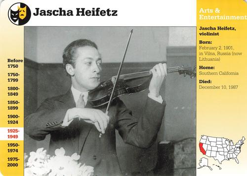 1994-01 Grolier Story of America #90.12 Jascha Heifetz Front