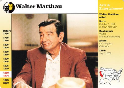 1994-01 Grolier Story of America #135.7 Walter Matthau Front