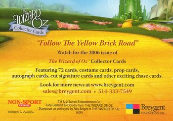 2006 Breygent The Wizard of Oz - Promos #NNO The Wizard of Oz Back