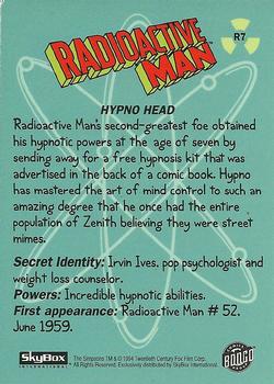 1994 SkyBox The Simpsons Series II - Radioactive Man #R7 Hypno Head Back