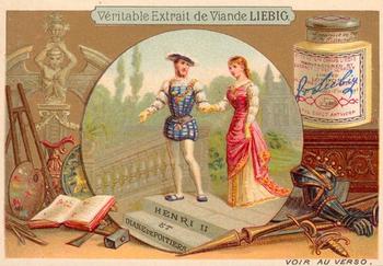 1889 Liebig Personnages de siècles divers (Famous Lovers) (French Text) (F248, S249) #NNO Henri II & Diane de Poitiers Front