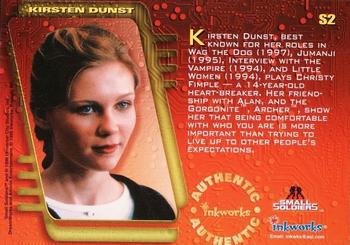 1998 Inkworks Small Soldiers - Autographs #S2 Kirsten Dunst Back