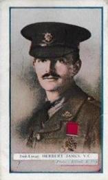 1915-16 Gallaher The Great War Victoria Cross Heroes #118 Herbert James Front