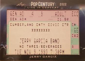 2022 Leaf Metal Pop Century - Live In Concert Ticket Relics #LIC-110 Jerry Garcia Front