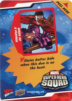 2009 Upper Deck Super Hero Squad - Stickers #SHSSTICKER_009 Falcon/Hawkeye Back
