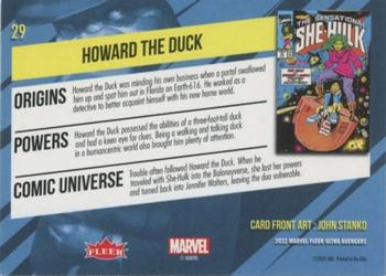 2022 Fleer Ultra Marvel Avengers #29 Howard The Duck Back