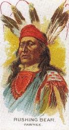1989 Allen & Ginter Celebrated American Indian Chiefs (N2) (reprint) #NNO Rushing Bear Front