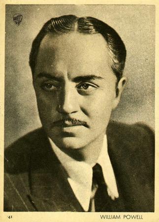 1930-39 Aguila Chocolate Movie Star Premiums #41 William Powell Front