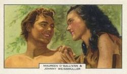 1938 Summit Screen Lovers #35 Maureen O'Sullivan / Johnny Weissmuller Front