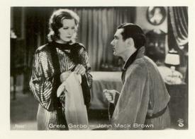 1930-39 A. Batschari Mercedes Filmbilder Series 5 #33 Greta Garbo / John Mack Brown Front