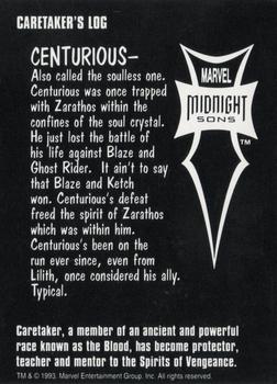1993 Marvel Midnight Sons #NNO Centurious Back