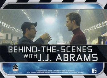 2009 Rittenhouse Star Trek Movie Cards - Behind-the-Scenes #B5 J.J. Abrams / Chris Pine Back