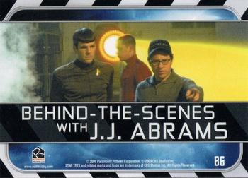 2009 Rittenhouse Star Trek Movie Cards - Behind-the-Scenes #B6 Zachary Quinto / J.J. Abrams Back