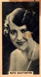 1930 Godfrey Phillips Cinema Stars (B&W) #18 Ruth Chatterton Front