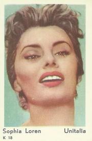1950-59 Dutch Gum K Set (with Studio) #K18 Sophia Loren Front